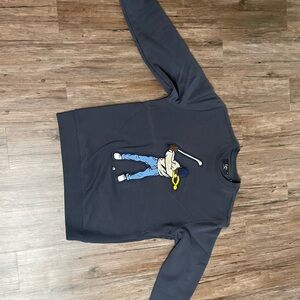 Men's Navy Golf Graphic Crewneck Sweater